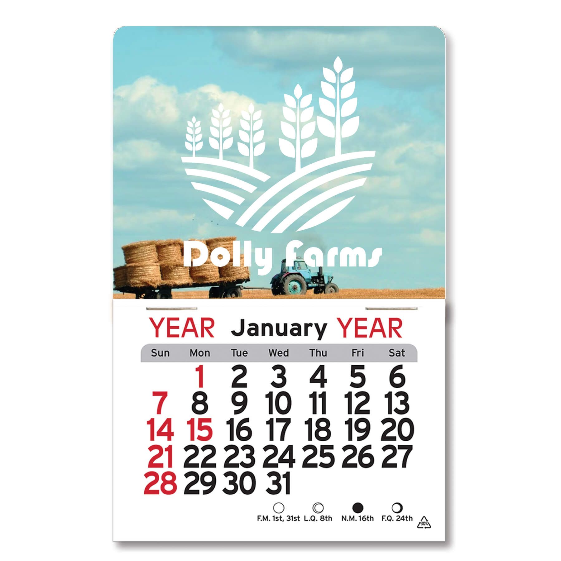 Adhesive Peel-N-Stick® Calendar - Billboard                          